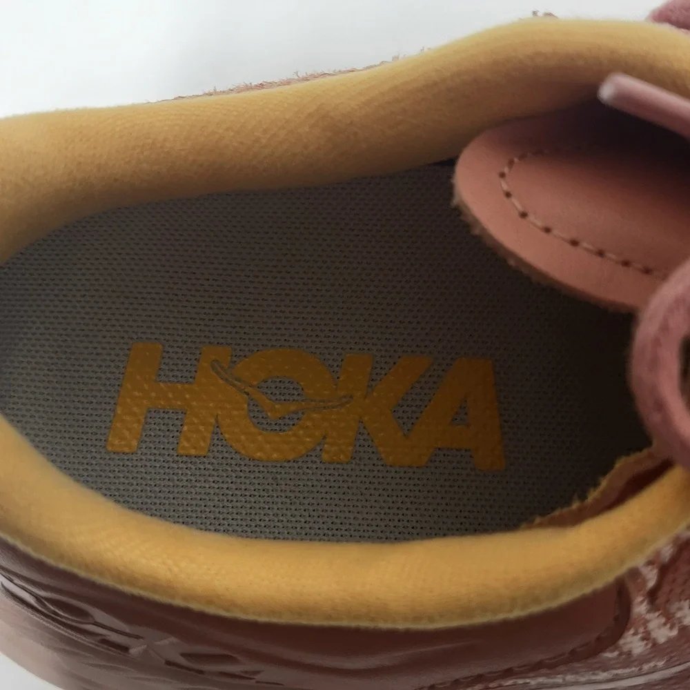 Hoka One One Clifton LS Peach Whip Suede Mesh Sneakers 1141550‎ EPWP Womens 9.5